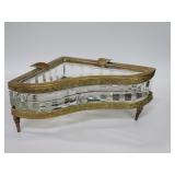 Vintage crystal and bronze grand piano shape