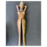 Vintage hand carved wood nutcracker
