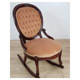 Victorian-style mahogany rocking chair