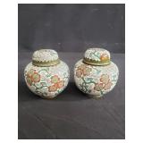 Paor of Chinese cloisonnï¿½ ginger jars