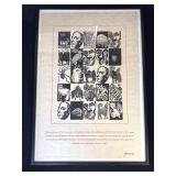 Framed Antonio Frasconi signed poster