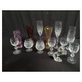 Group of glass and crystal stemware