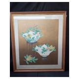 Mixed media floral painting