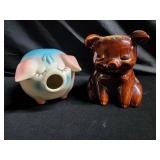 Vintage Hull pottery pig banks