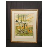 Pencil signed Claude Grosperrin lithograph