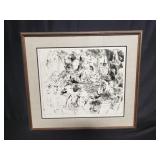 Pencil signed Leroy Neiman etching
