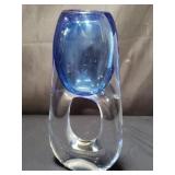 Hand blown art glass vase