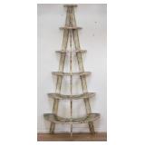 Rustic pine hand painted knick knack shelf