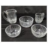 Group of Waterford creamery and sugar bowls