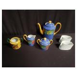 Group of Limoges and Bavarian porcelain, teapot,