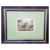 Framed lithograph on paper