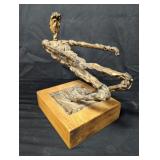 Signed brutalist sculpture