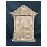 Composite saint Francis of Assisi garden plaque