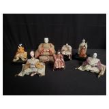 Group of Japanese geisha dolls