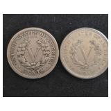 1883 Liberty Nickel Without Cents and 1911
