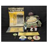 Group of black americana dolls, salt and pepper