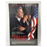 Framed signed Primary Colors movie poster
