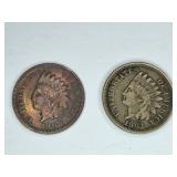 1908-S Indian Head Penny Coin and an 1863 Indian