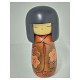 Vintage Japanese Kokeshi doll hand painted and