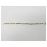 Sterling silver and white topaz tennis bracelet