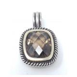 Sterling silver filigree enhancer pendant with