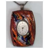 Favre - Leuva Geneve 800 silver end enamel watch