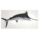 Life-size fiberglass marlin, as is