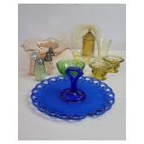 Group of depression and carnival glass.