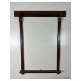 Vintage walnut pool que wall rack