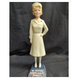 Vintage plastic nurse on a wooden base