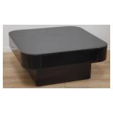 Contemporary beveled glass coffee table