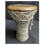 Vintage mother of pearl inlaid Darbuka drum