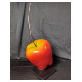 Ceramic and brass apple sculpture