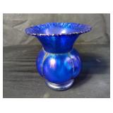 Signed hand blown glass vase