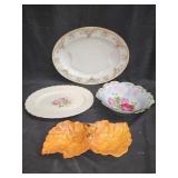 Group of porcelain and pottery snack dish, t