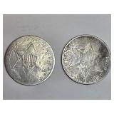 1857 3 Cent 3 Lines Silver and 1861 3 Cent 2
