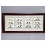 Framed offset prints of French fencers
