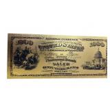 24k gold foil plated note bill