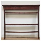 Antique oak wall rack, as is