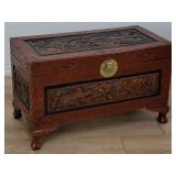 Vintage Asian camphor wood chest