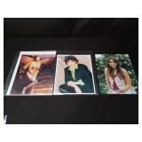 3 signed celebrity photographs with CoA