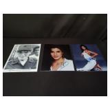 3 signed celebrity photographs with CoA
