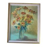 Framed vintage 1963 signed oil painting