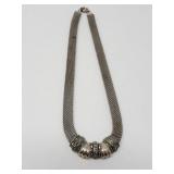 Judith Jack vintage sterling silver mesh chocker