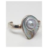 Charles Albert sterling silver and mabe pearl