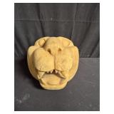 Carved wood Jaguar head