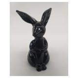 Signed glass rabbit figurine