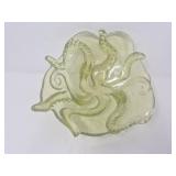 Art glass octopus center bowl