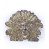 Brass Indian chief belt buckle