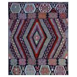 Vintage hand-woven Turkish Kilim